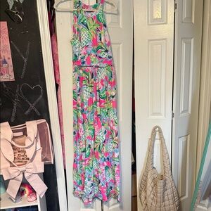Lilly Pulitzer Pink and Green Floral Dress